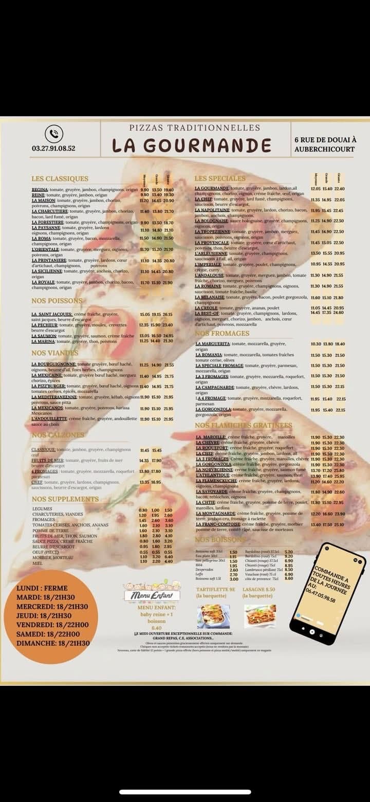 Ancienne carte La Gourmande